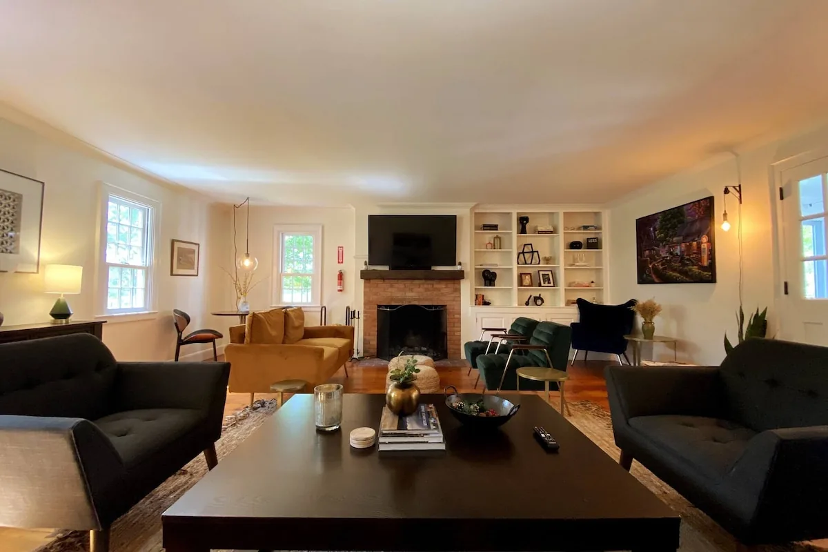 Living room arranged for an evening together